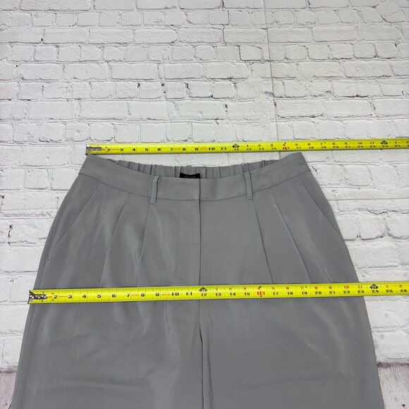NWT Quince Women Pleated Wide Leg Pants Trousers Size 16 Gray D005 -12 - Picture 2 of 16